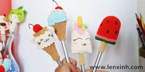 croche pencil toppers