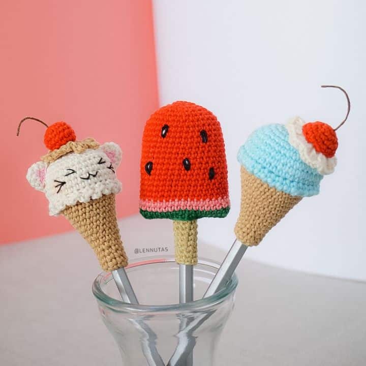 crochet ice cream cone