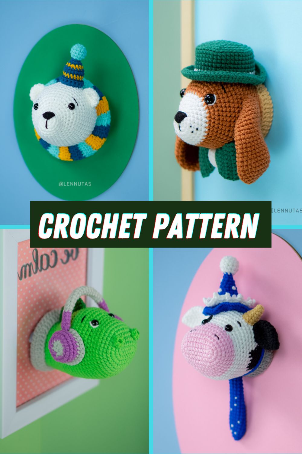 5 Cute Animal Crochet Wall Hanging Patterns Lennutas