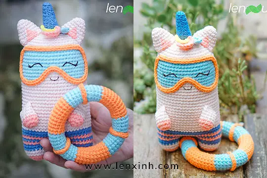 unicorn summer pattern posts final Crochet Unicorn Free Pattern [Summer Style]