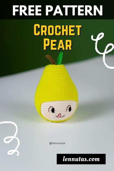 crochet pear free pattern