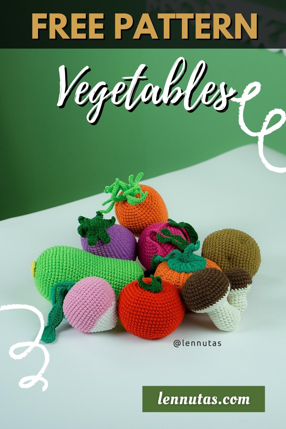 15 Free Vegetable Crochet Patterns - Lennutas