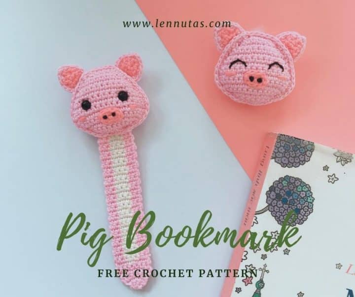 Pig Crochet Bookmark Pattern Free - Lennutas