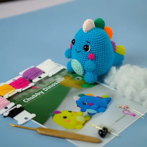 kit dinosaur chubby 2S Easy Chubby Dinosaur Crochet Pattern [Video]