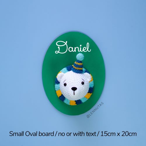 small oval 2S How To Make Wall Hanging with Cute Amigurumi Animals