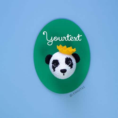 queen panda toy s 1CS 5 Cute Animal Crochet Wall Hanging Patterns