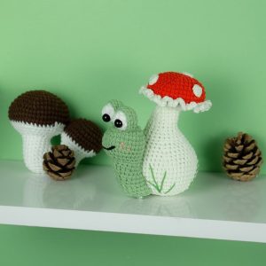 mushroom 2 s Crochet Dinosaur Free Pattern [Pillow Version]