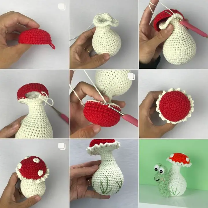 crochet mushroom