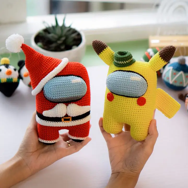 amongus santa toy 1E S 6 Free Christmas Crochet Patterns