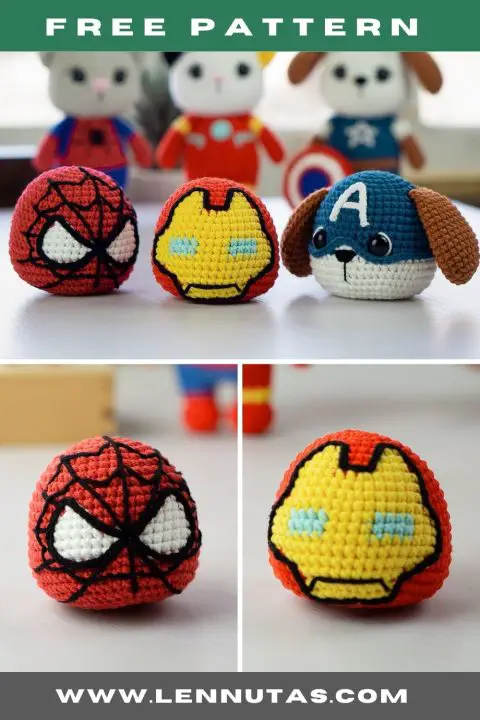 crochet spiderman free pattern