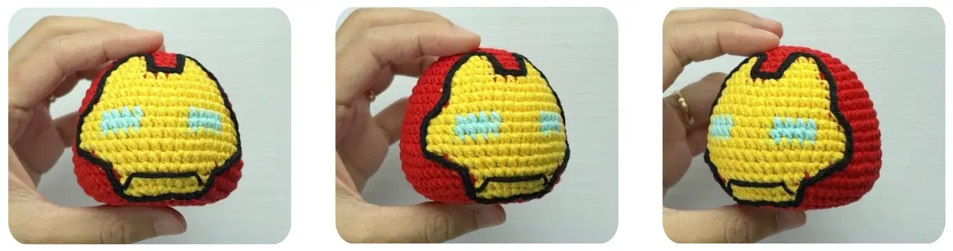 crochet superhero head