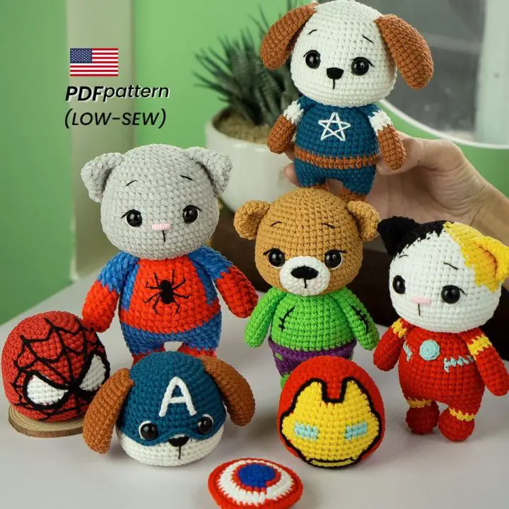 superhero animal crochet pattern