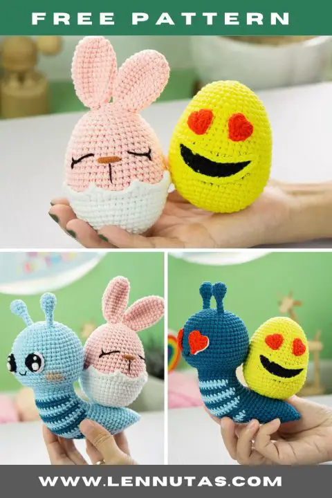 Emoji & Bunny Egg free easter crochet patterns