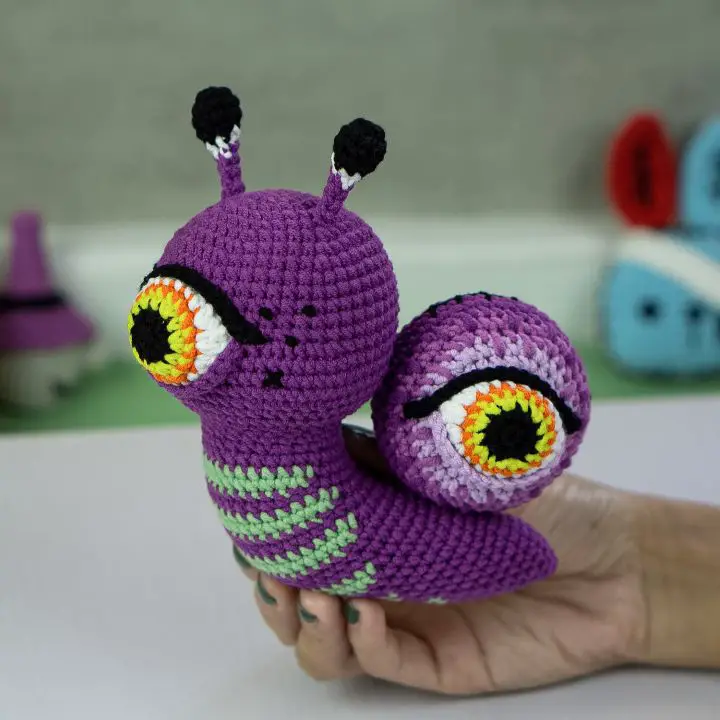 crochet snail pattern free cyclops eye amigurumi two headed